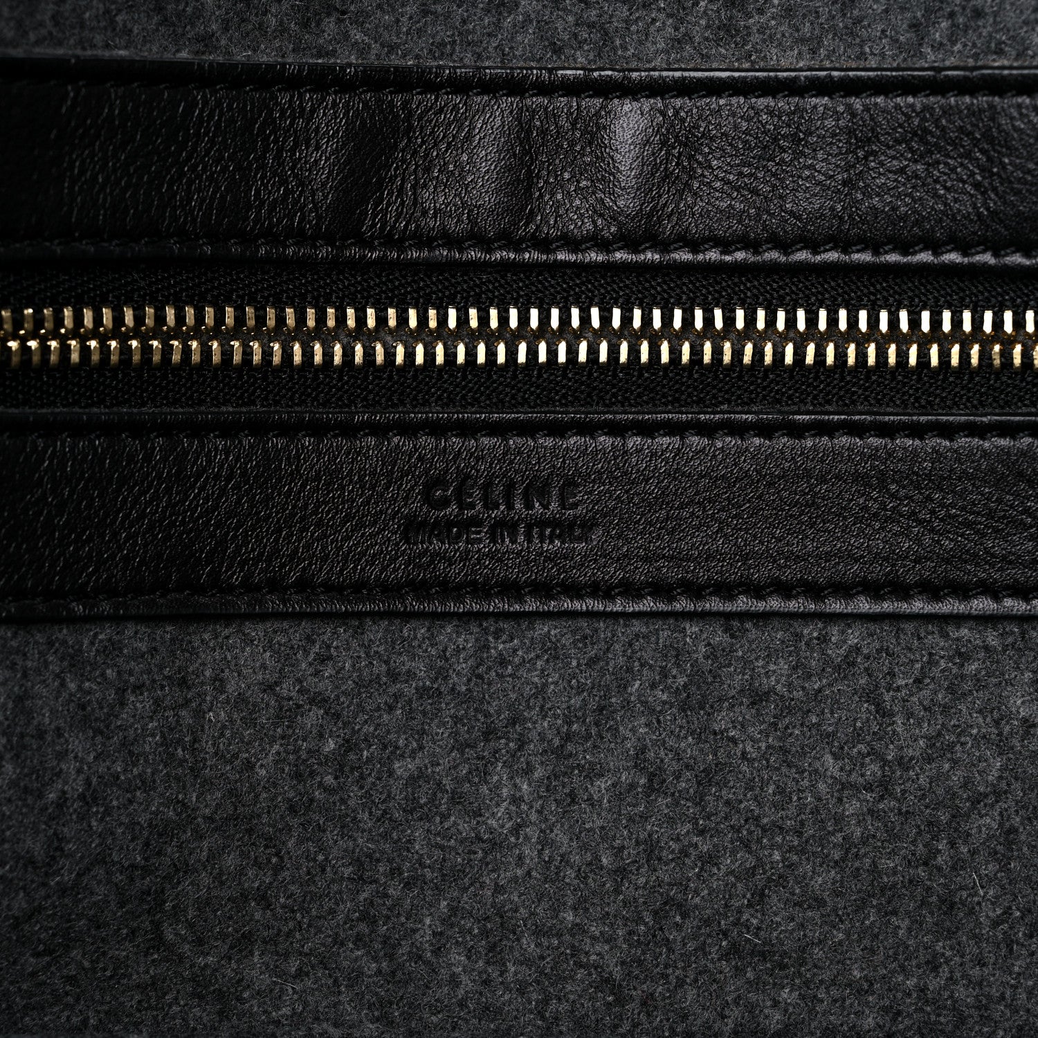 Celine Felt Calfskin Medium Belt Cabas Phantom Black White 5 of 10