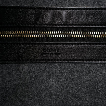 Celine Felt Calfskin Medium Belt Cabas Phantom Black White 5 of 10