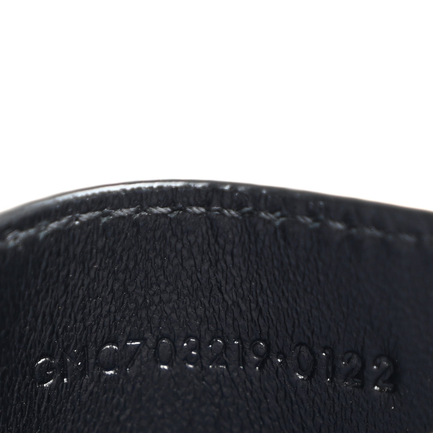 Lambskin Quilted Monogram Gaby Card Case Black