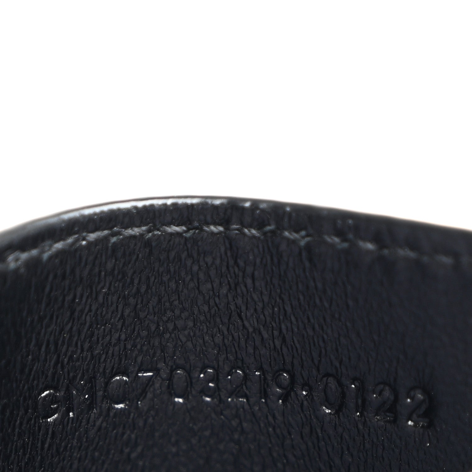 Saint Laurent Lambskin Quilted Monogram Gaby Card Case Black 7 of 8