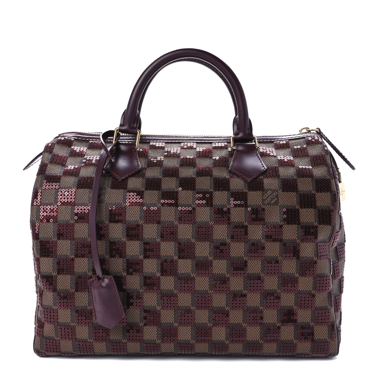 Damier Paillettes Speedy 30 Rouge