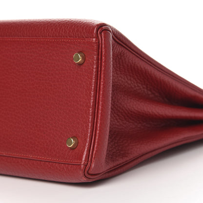 Hermes Fjord Kelly Retourne 35 Rouge Vif 16 of 17