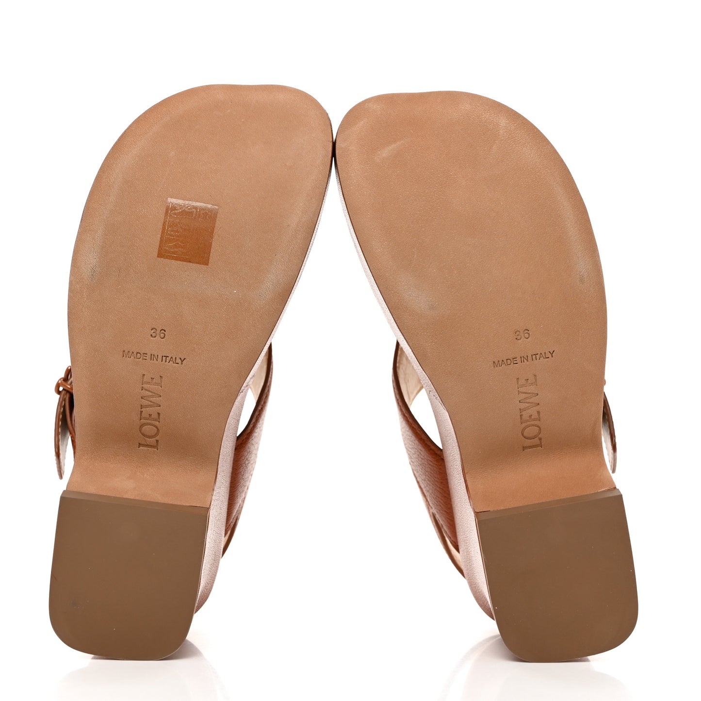 Calfskin Medallion Buckle Ease 90mm Flatform Sandal 36 Mahogany