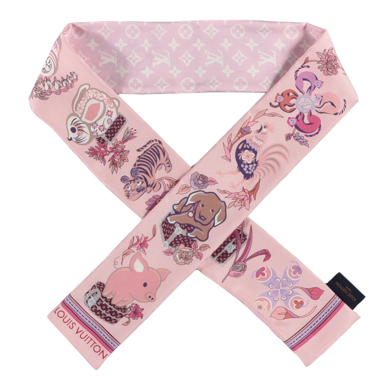 Louis Vuitton Silk Monogram Superstition Bandeau Rose Clair 1 of 3