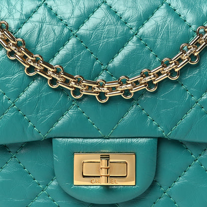 Chanel Aged Calfskin Quilted 2.55 Reissue Mini Flap Green 8 of 11