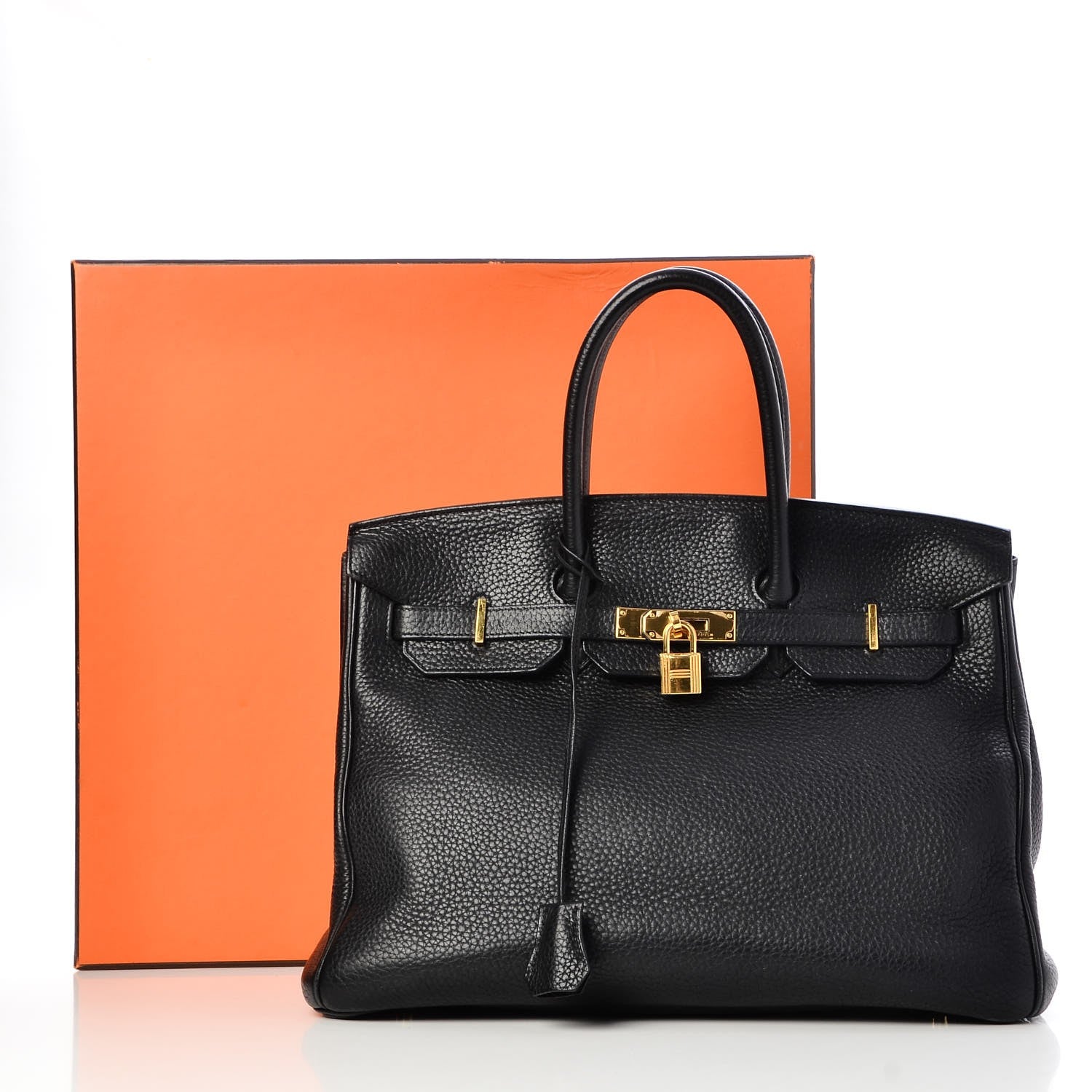 Hermes Taurillon Clemence Birkin 35 Black 36 of 36