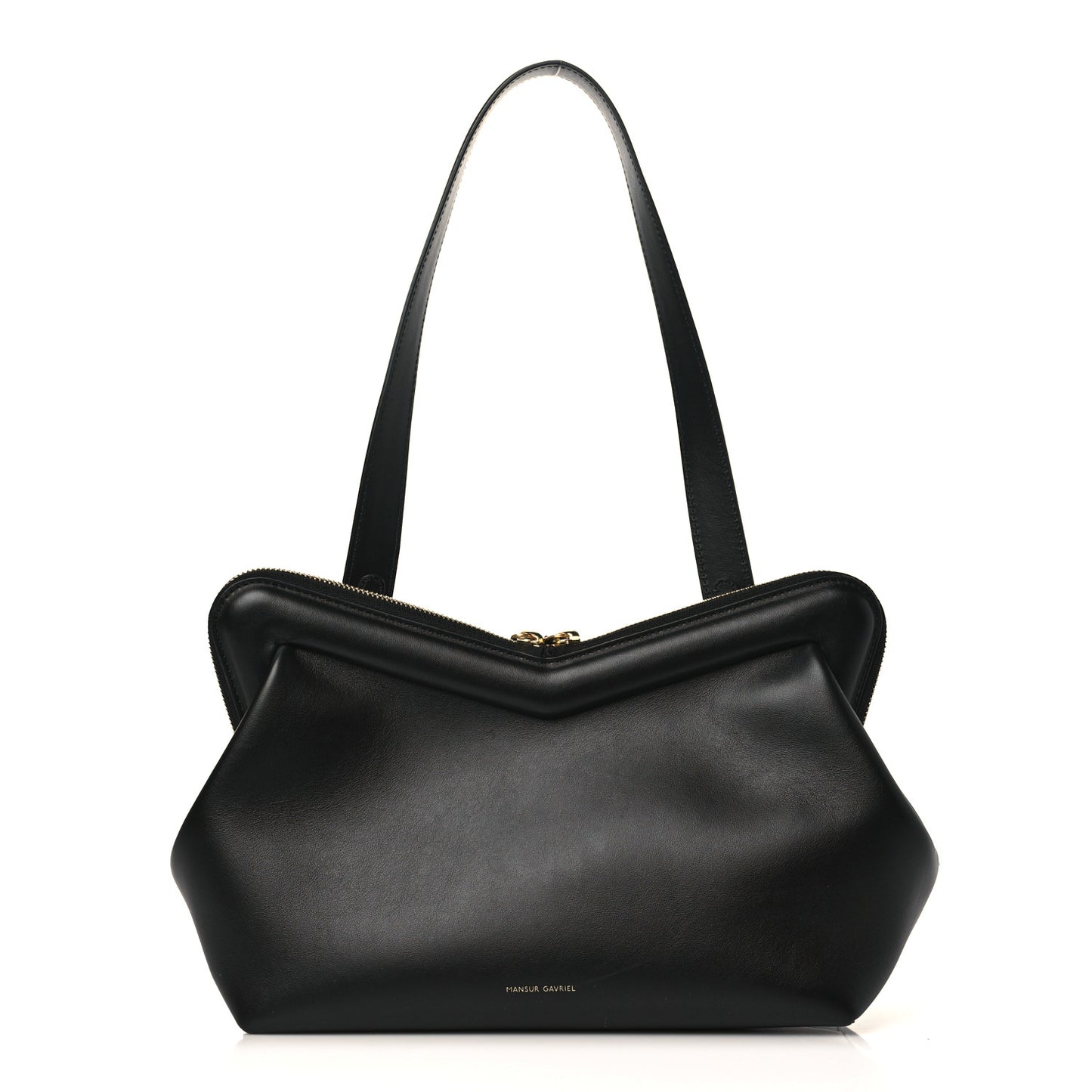 Calfskin M Frame Clutch Black