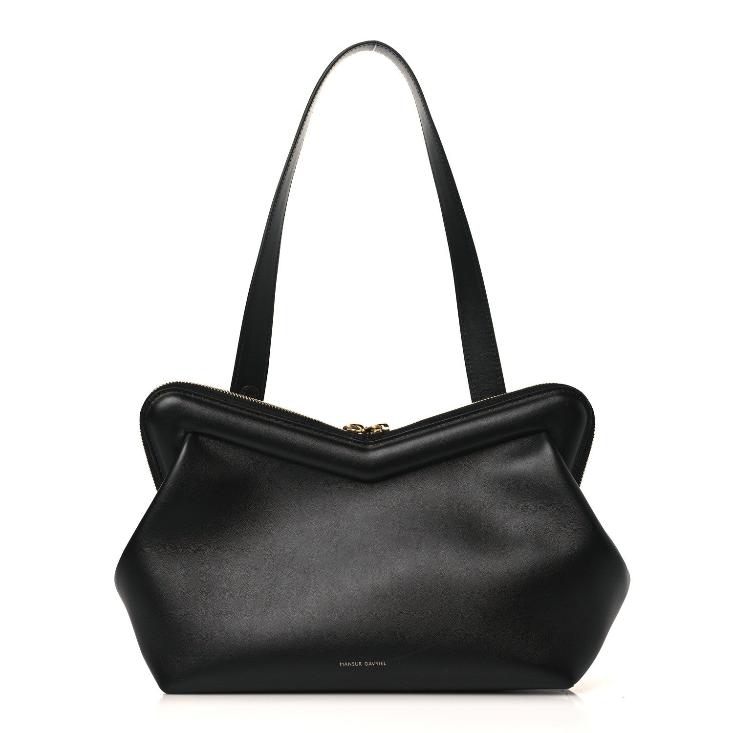 Mansur Gavriel Calfskin M Frame Clutch Black 1 of 9
