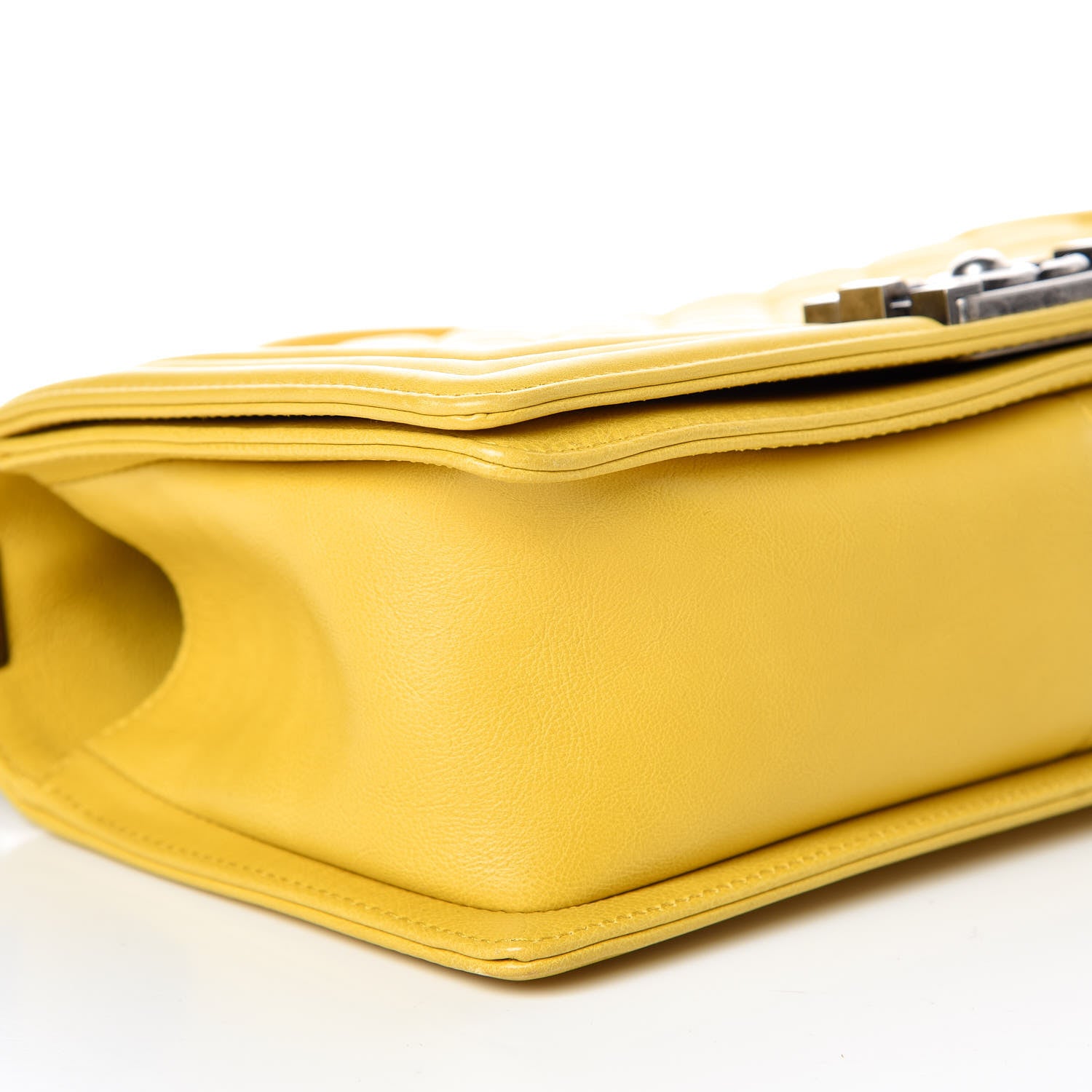 Chanel Calfskin Quilted Medium Boy Flap Yellow 5 of 11