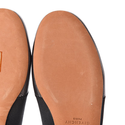 Givenchy Metallic Calfskin Bedford Logo Mule Slides 37 Black 10 of 11