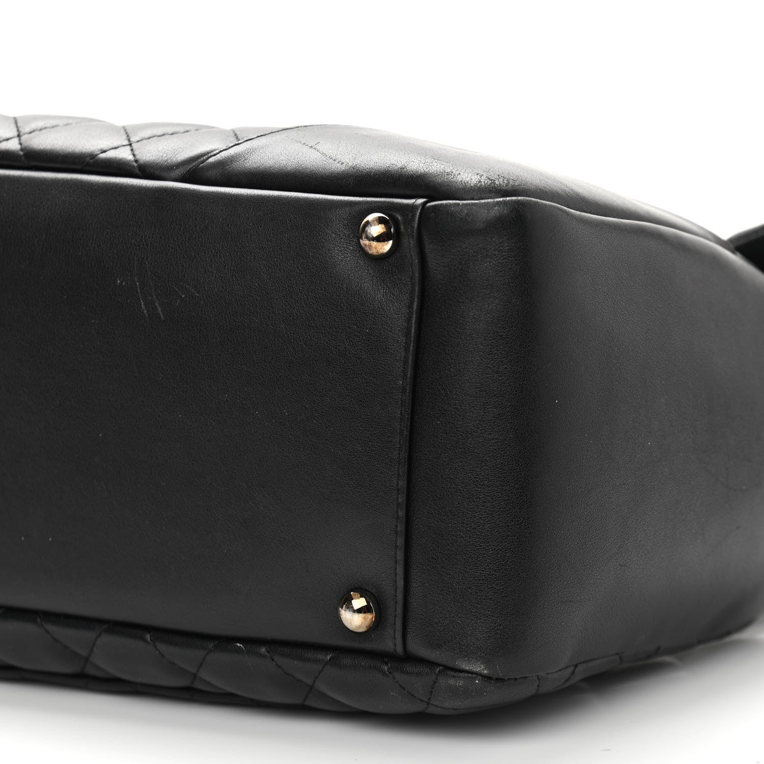 Chanel Calfskin Quilted Large Cambon Flap Black White 10 of 10