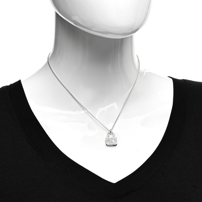 Hermes 18K White Gold Diamond Constance Amulettes Pendant Necklace 2 of 6