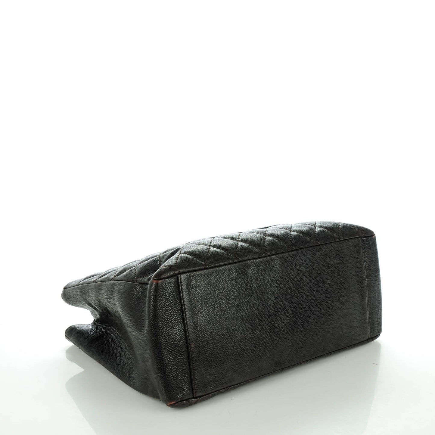 Caviar Quilted Grand Shopping Tote GST Dark Brown