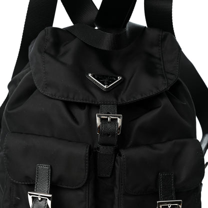 Prada Re-Nylon Vela Saffiano Small Backpack Black 7 of 9