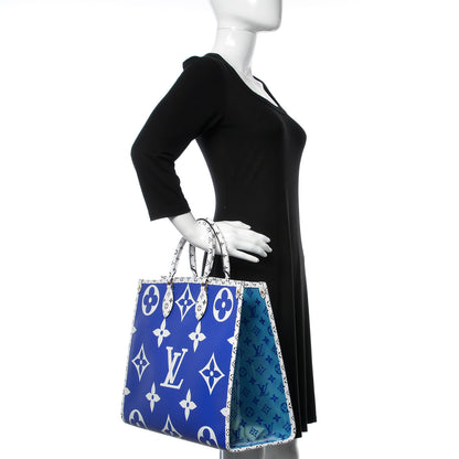 Louis Vuitton Monogram Giant Portofino Beach Onthego Blue 3 of 11