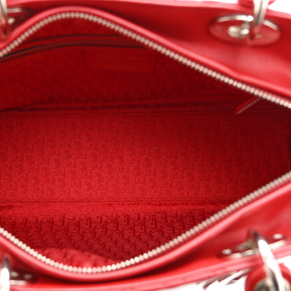 Christian Dior Lambskin Cannage Large Lady Dior Red 5 of 10