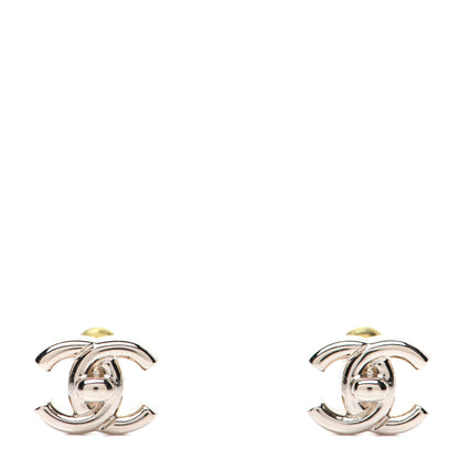 Chanel Metal CC Turnlock Earrings Gold 1 of 6