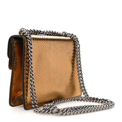 Gucci Snakeskin Mini Dionysus Shoulder Bag Gold 3 of 12