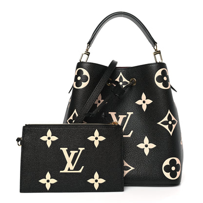 Louis Vuitton Empreinte Monogram Giant Neonoe MM Black Beige 3 of 11