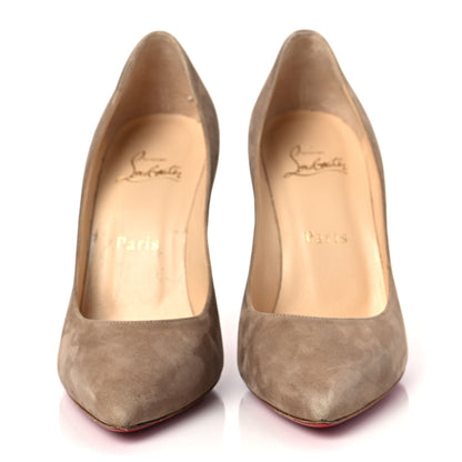 Christian Louboutin Suede Pigalle Follies 100 Pumps 37 Fennec 2 of 9