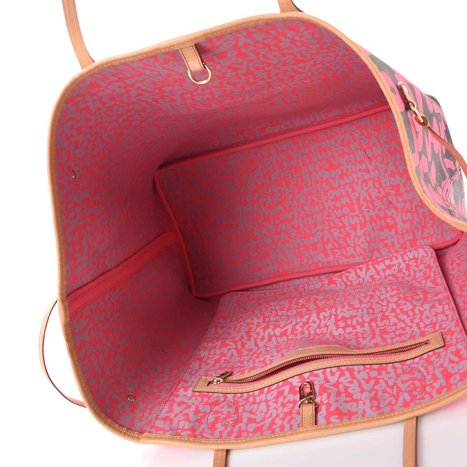Louis Vuitton Monogram Graffiti Neverfull GM Fuchsia 5 of 9