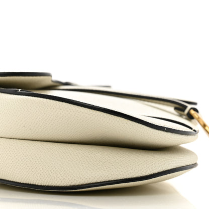 Christian Dior Grained Calfskin Saddle Bag White 9 of 12