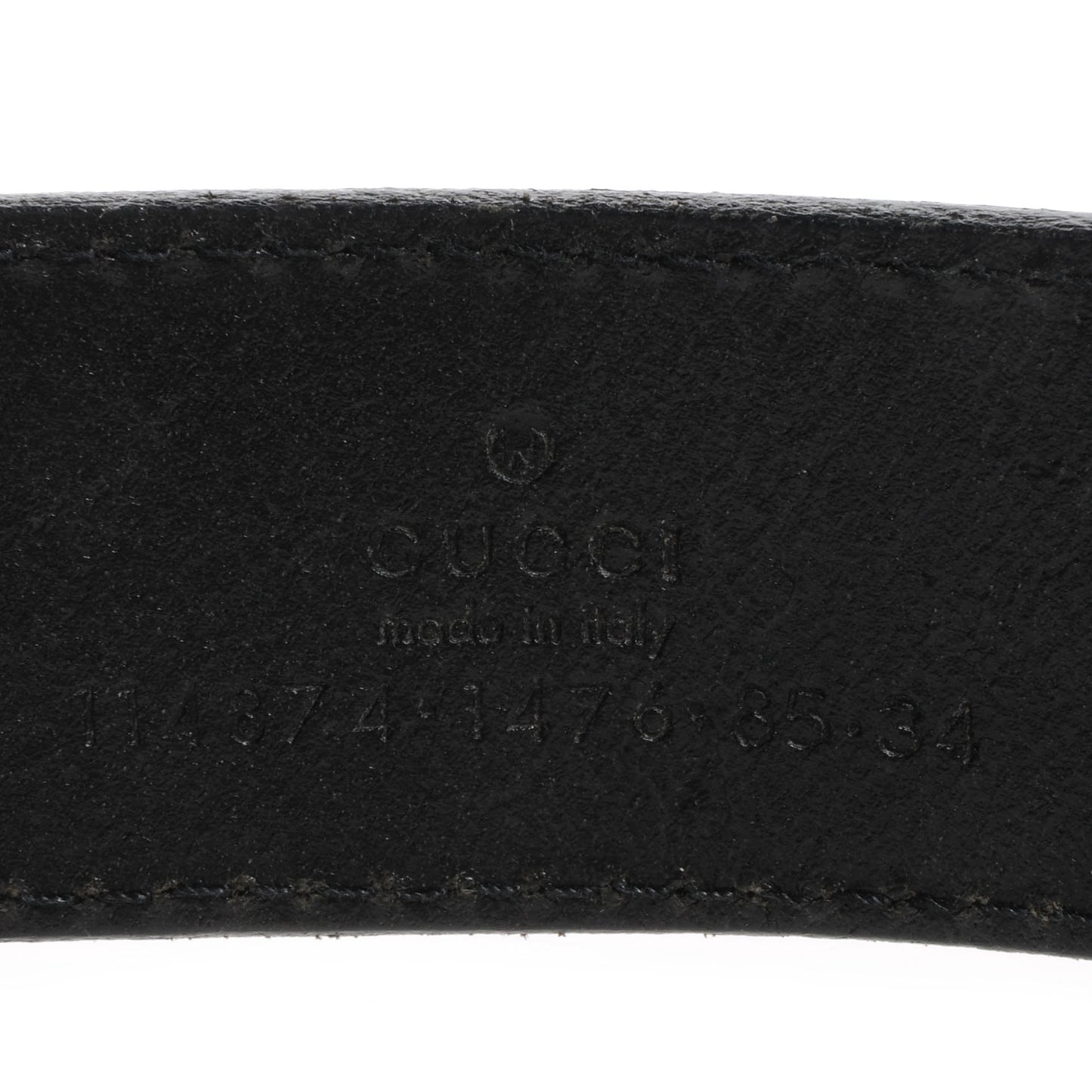 Leather GG Belt 85 34 Black
