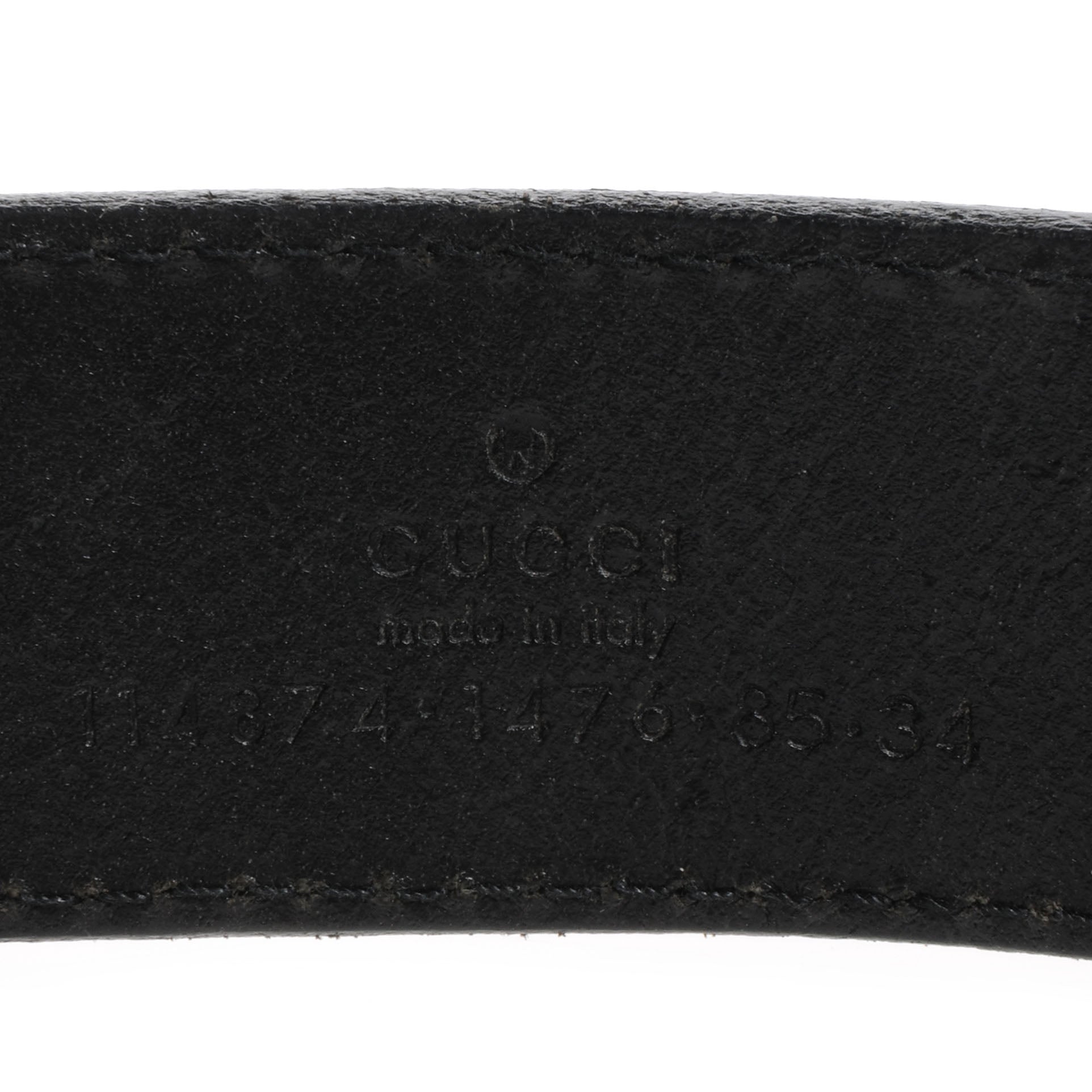 Gucci Leather GG Belt 85 34 Black 3 of 5