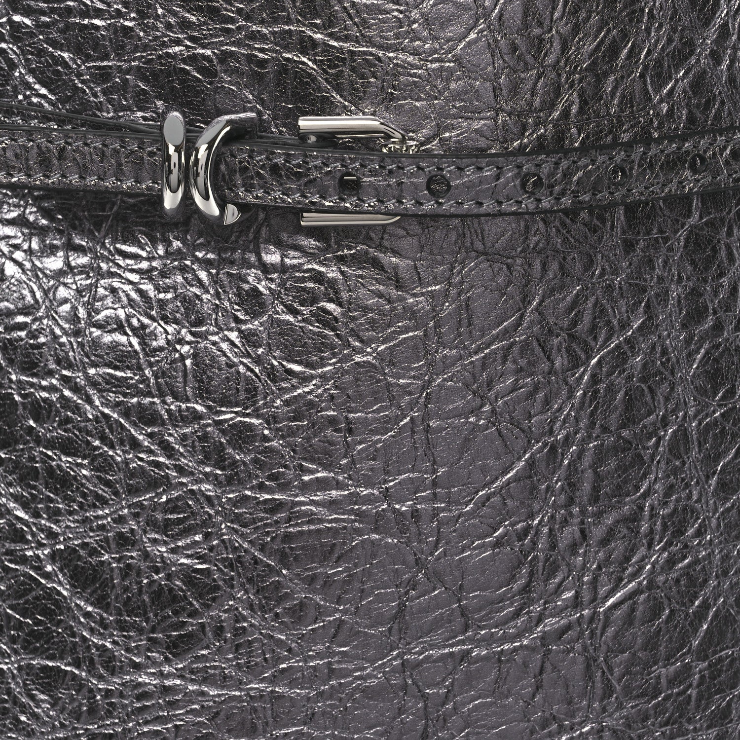 Givenchy Metallic Calfskin Medium Voyou Bag Silver 8 of 13