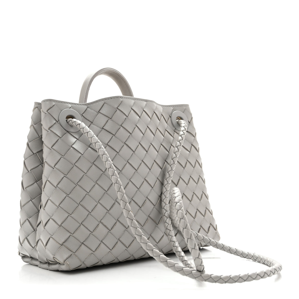 Bottega Veneta Nappa Intrecciato Small Andiamo Shoulder Bag Sterling 3 of 12