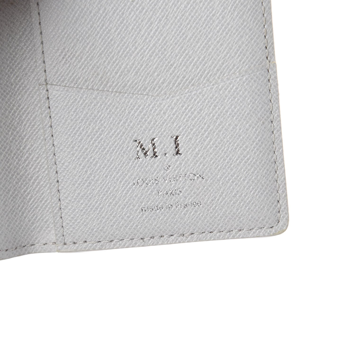 Monogram Stripes Pocket Organizer NM White