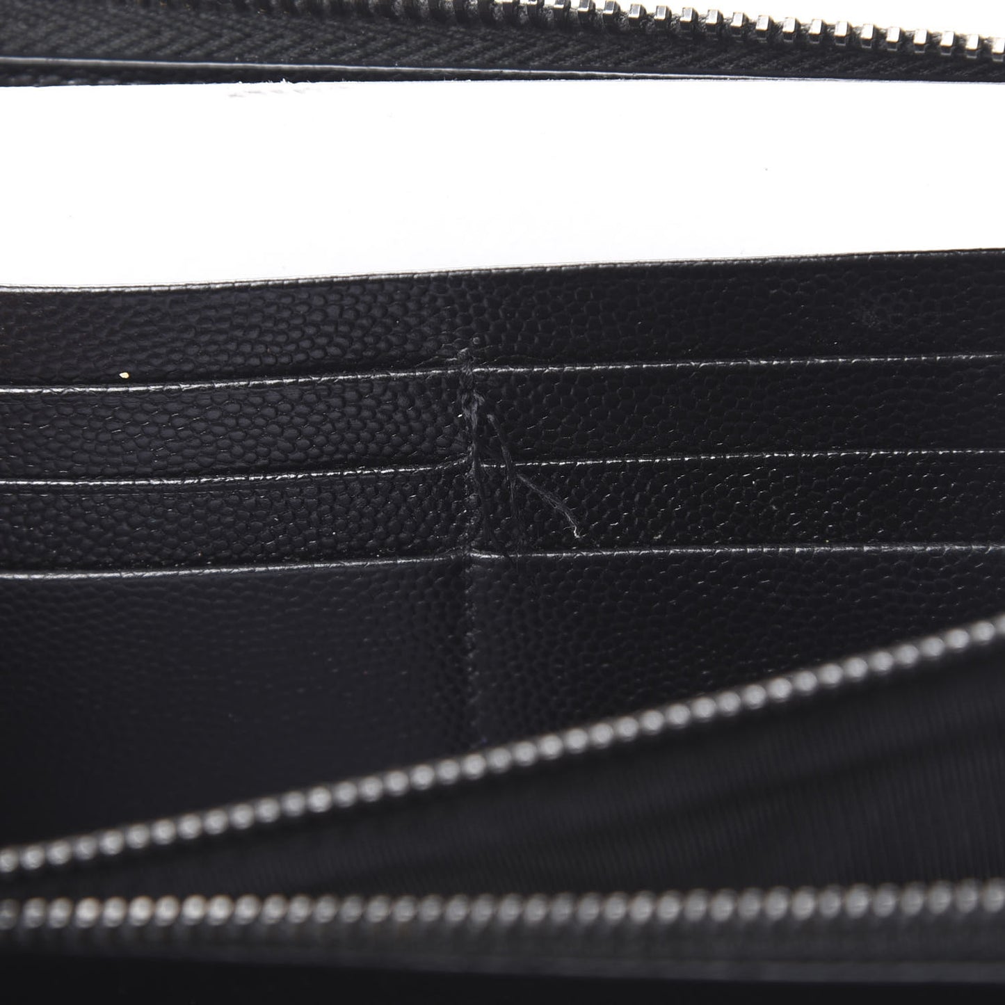 Grain De Poudre Matelasse Chevron Monogram Zip Around Wallet Black