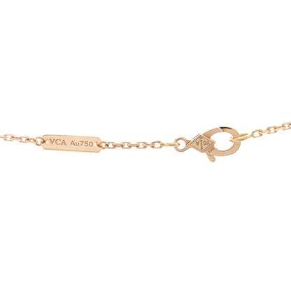 Van Cleef & Arpels 18K Rose Gold Gray Mother of Pearl Vintage Alhambra Pendant Necklace 4 of 6