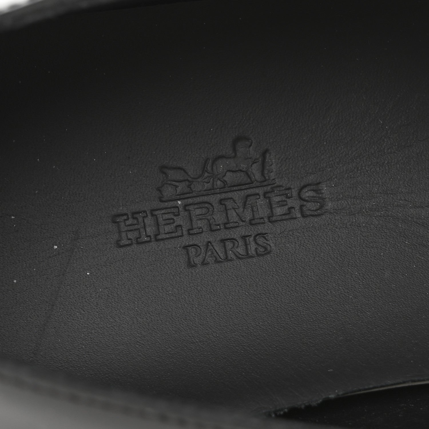 Hermes Glazed Calfskin Hoxton Oxford 35 Black 9 of 9