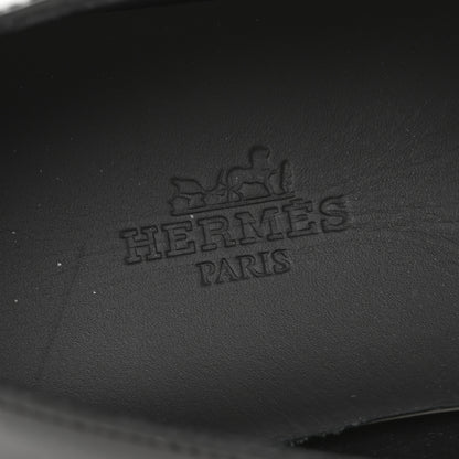 Hermes Glazed Calfskin Hoxton Oxford 35 Black 9 of 9
