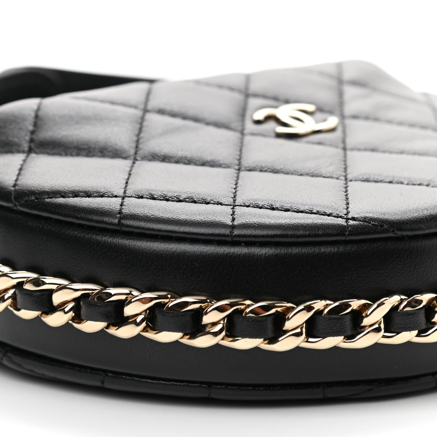 Chanel Quilted Chain Around Pouch Black 8 of 9