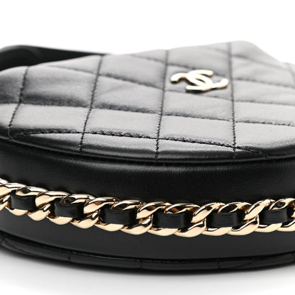 Chanel Quilted Chain Around Pouch Black 8 of 9