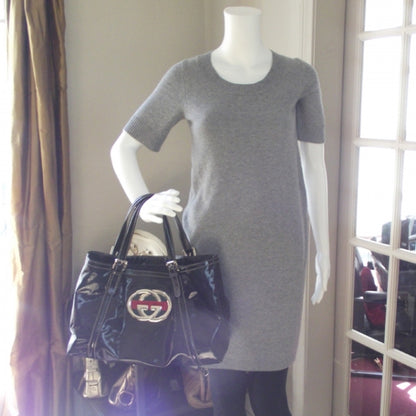 Gucci Dialux Medium Britt Shoulder Bag Black 2 of 10