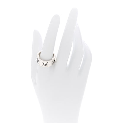 Gucci Sterling Silver GG Wide Band Ring 63 10.25 2 of 5