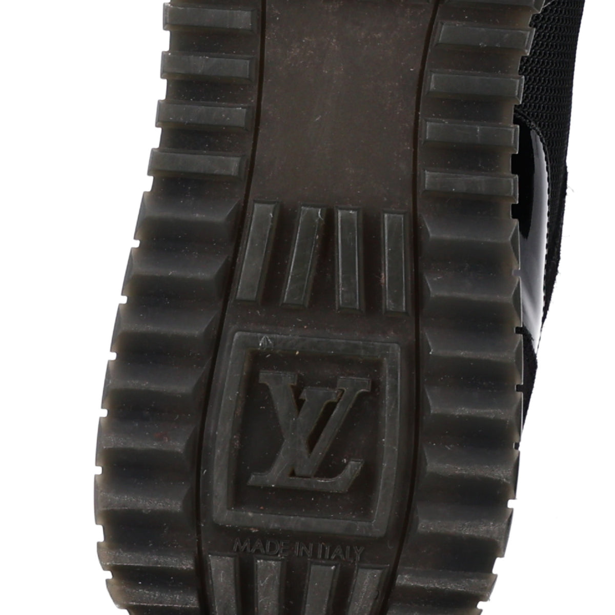 Suede Monogram Run Away Sneakers 38.5 Black