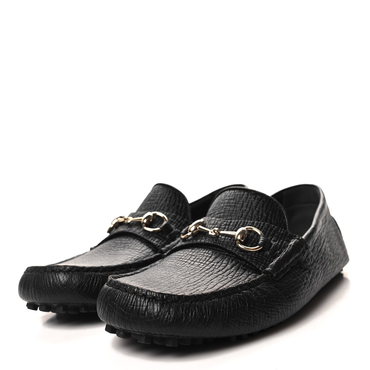Gucci Calfskin Mens Horsebit Alcapulco Moccasins 11.5 Black 3 of 9