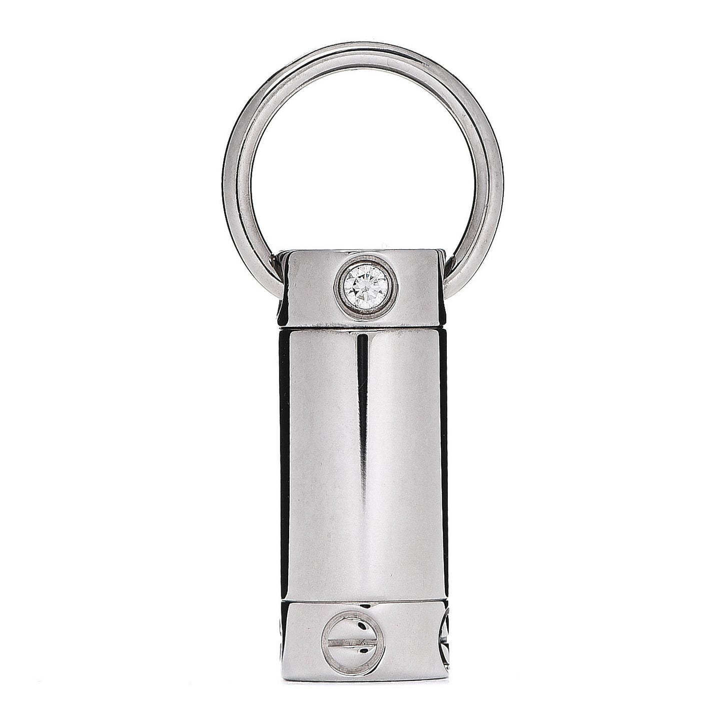 18K White Gold Diamond Screwdriver Pendant