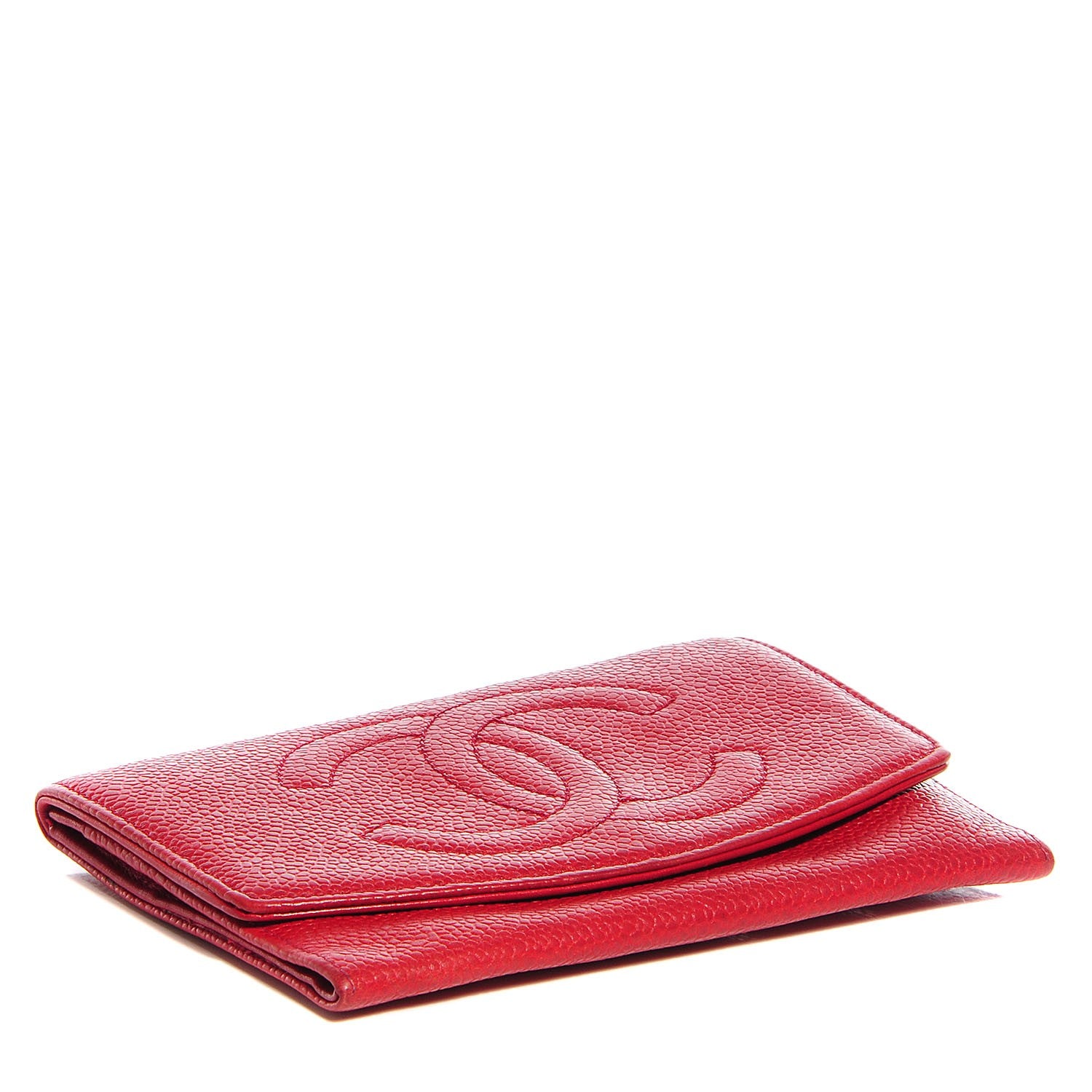 Chanel Caviar Timeless CC Card Holder Wallet Red 4 of 9