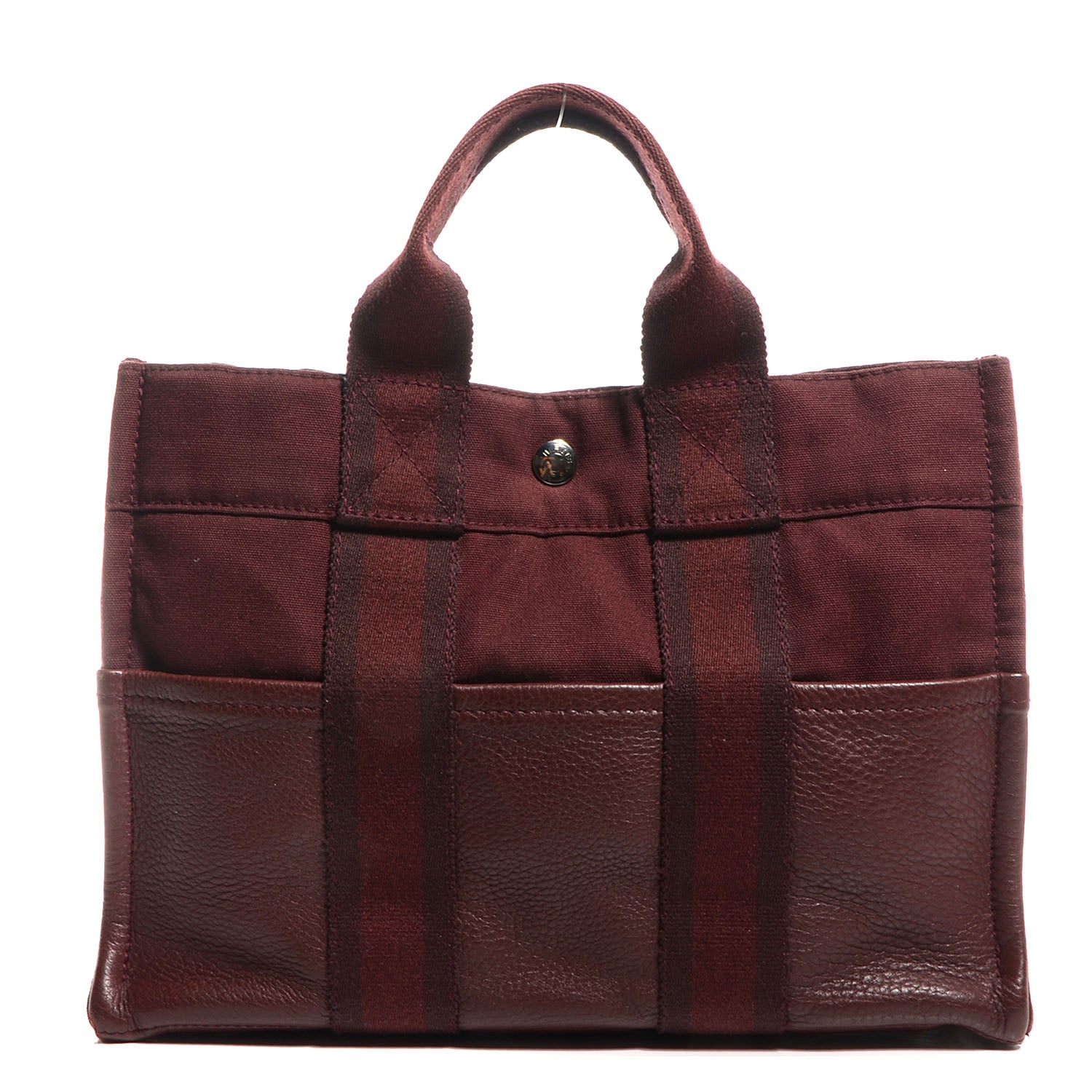 Hermes Taurillon Clemence Canvas Fourre Tout PM Rouge H 1 of 10