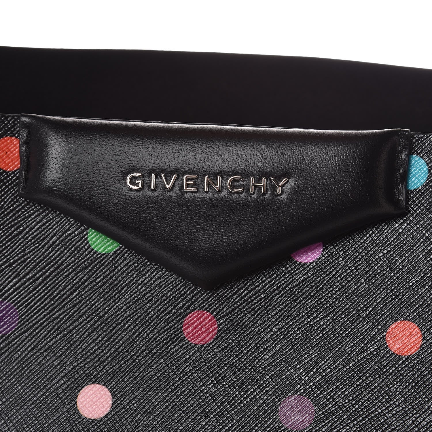 Givenchy Textured Coated Canvas Large Dots Print Antigona Tote Black 7 of 11