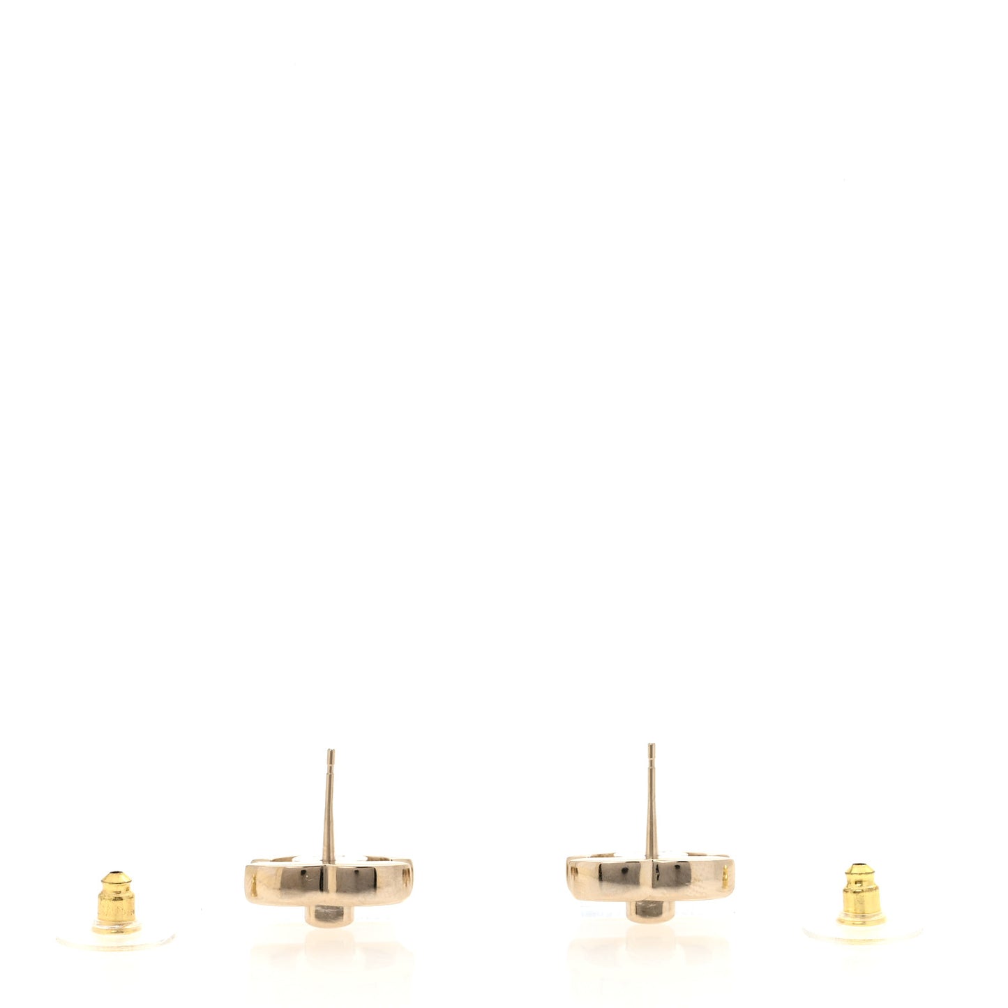 Metal CC Turnlock Earrings Gold