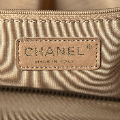 Chanel Metallic Calfskin Quilted Large CC Crown Tote Gold 12 of 21