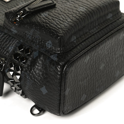 MCM Visetos Side Stud X-Mini Stark Bebe Boo Backpack Black 12 of 13