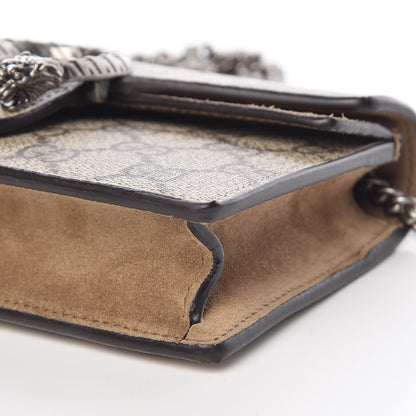 Gucci GG Supreme Monogram Super Mini Dionysus Shoulder Bag Taupe 9 of 10