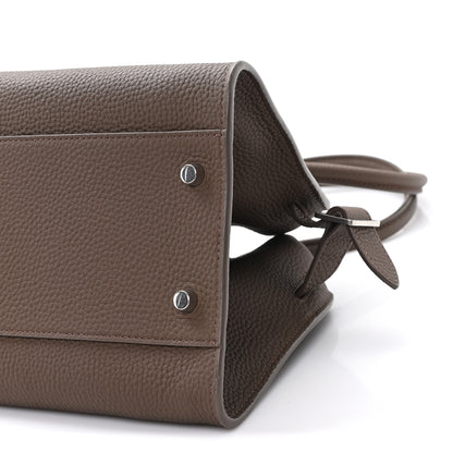 The Row Matte Grained Calfskin Margaux Shoulder 12 Dark Olive 9 of 9